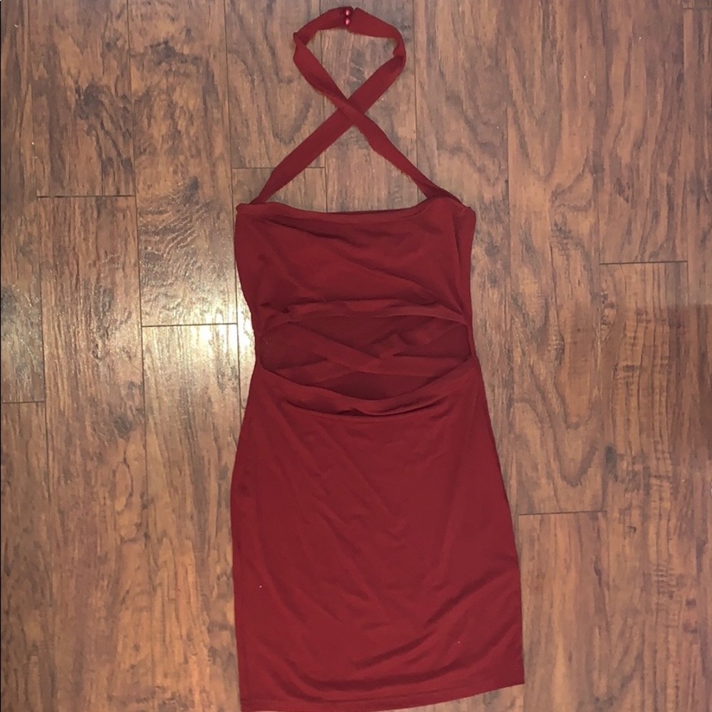 SHEIN burgundy dress